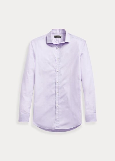 Camisa Ralph Lauren Hombre Morados - Cuff End-on-End - GHJUQ1349